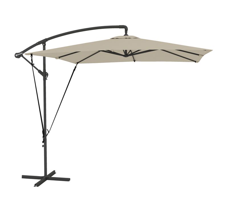 Parasol Déporté Carré Inclinable Avec Housse