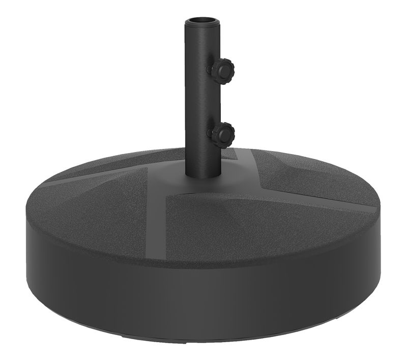 Pied De Parasol Rond Mât Dia. 36-48 Mm - 56 X 56 X 40 Cm - Noir
