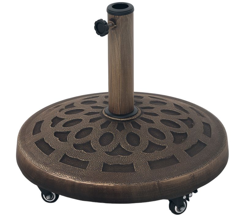 Pied De Parasol Résine 21 Kg Mobile Compatible Mât Dia. 32/38/48 Mm