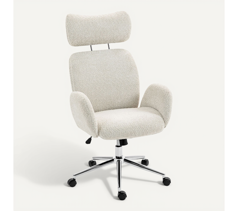 Chaise De Bureau Design Bouclette Lignes Arrondies