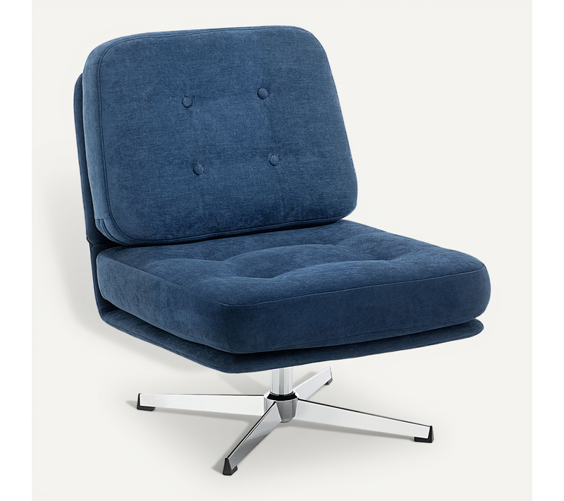 Fauteuil Lounge Design Chesterfield Capitonné Pivotant