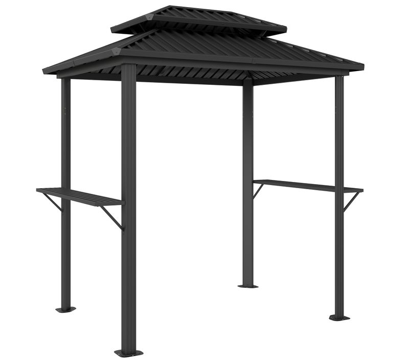 Abri Pergola Pour Barbecue Métal Alu Noir