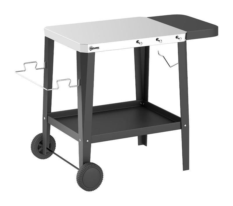 Desserte Jardin étagère Tablette Latérale Pliable Acier