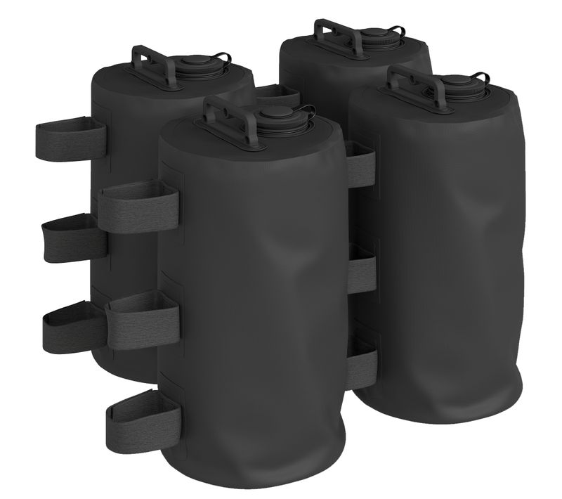 Lot De 4 Sacs De Lestage Pliable Barnum Pvc Noir