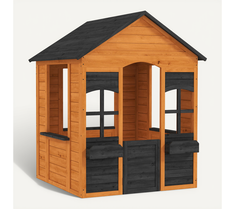Maisonnette Enfant Bois Pré-huilé Noir