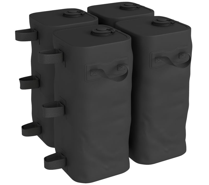 Lot De 4 Sacs De Lestage Pliable Barnum Pvc Noir