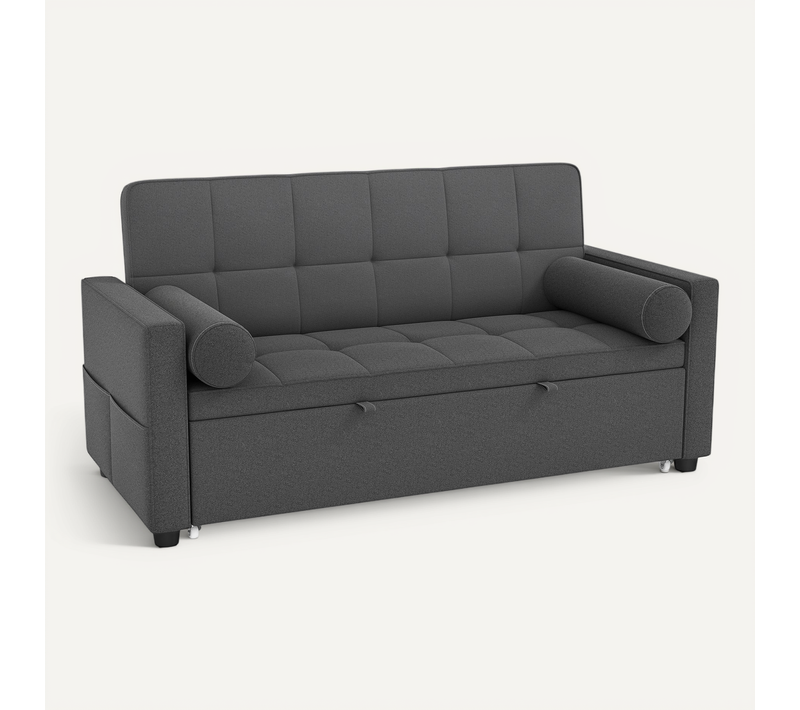 Canapé Convertible 2 Places Style Chersterfield Effet Capitonné