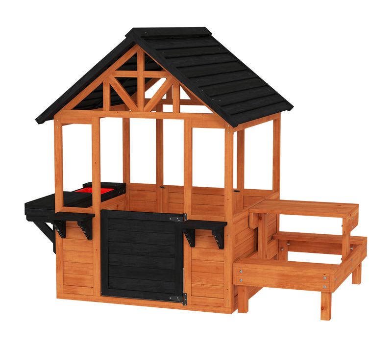 Maisonnette Enfant Rangements Table Picnic Bois Bicolore
