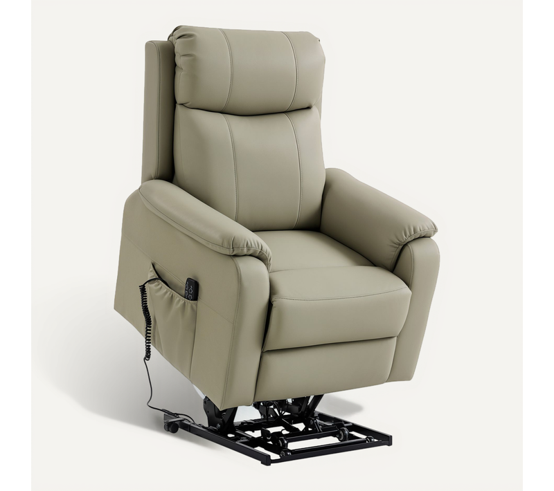 Fauteuil Releveur électrique Inclinable Double Moteur Kaki Clair
