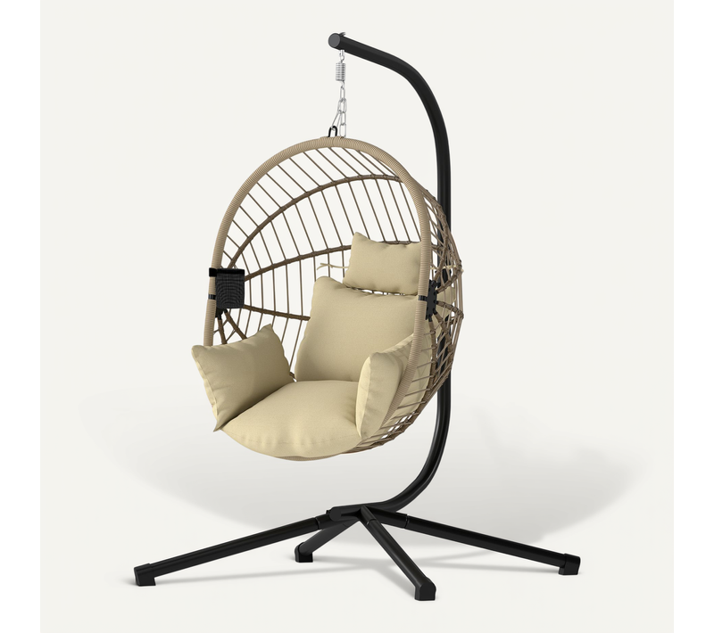 Fauteuil Suspendu Pliable De Jardin Avec Coussin