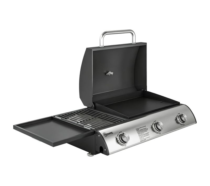 Barbecue à Gaz De Table Combiné Gril Plancha
