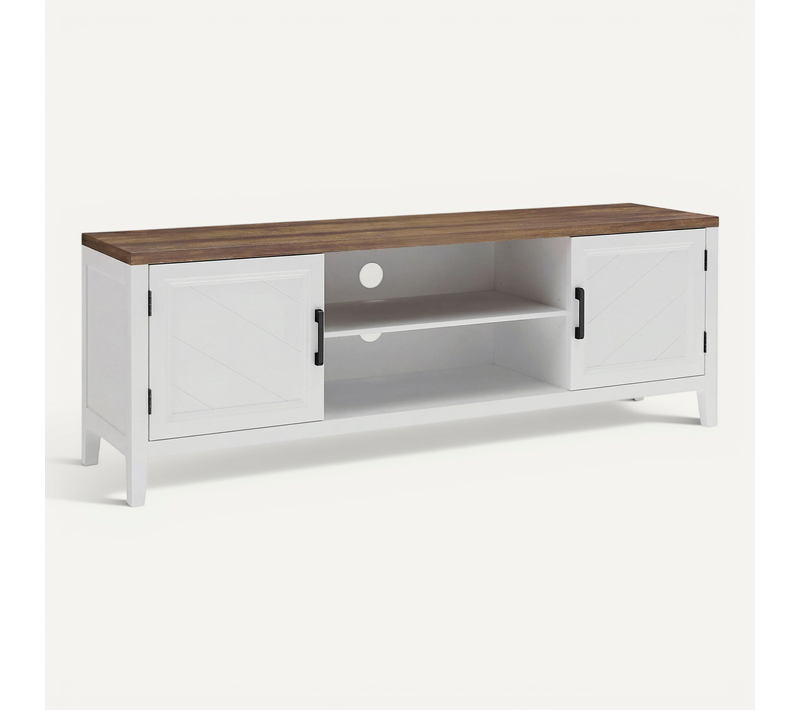 Meuble TV Style Classique Chic 2 Portes 2 Niches