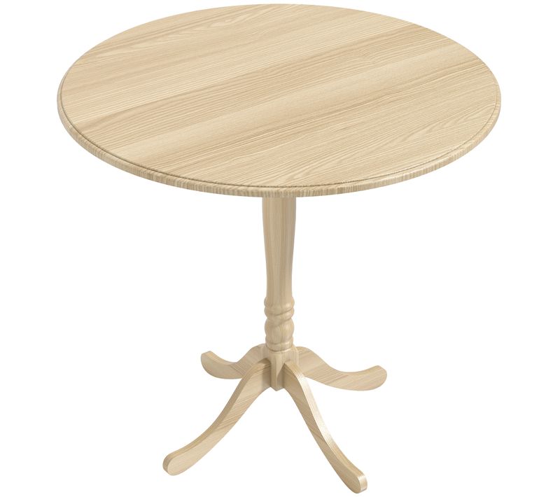 Table à Manger Ronde 4 Personnes Style Baroque Effet Bois