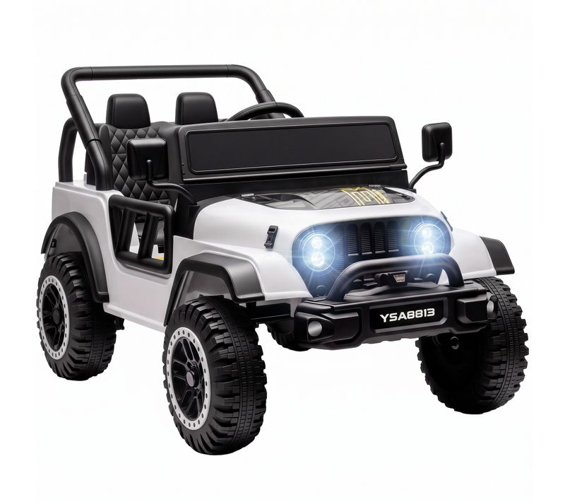 Voiture électrique Enfant 4x4 Télécommande 3-5 Km/h Effets Noir Blanc