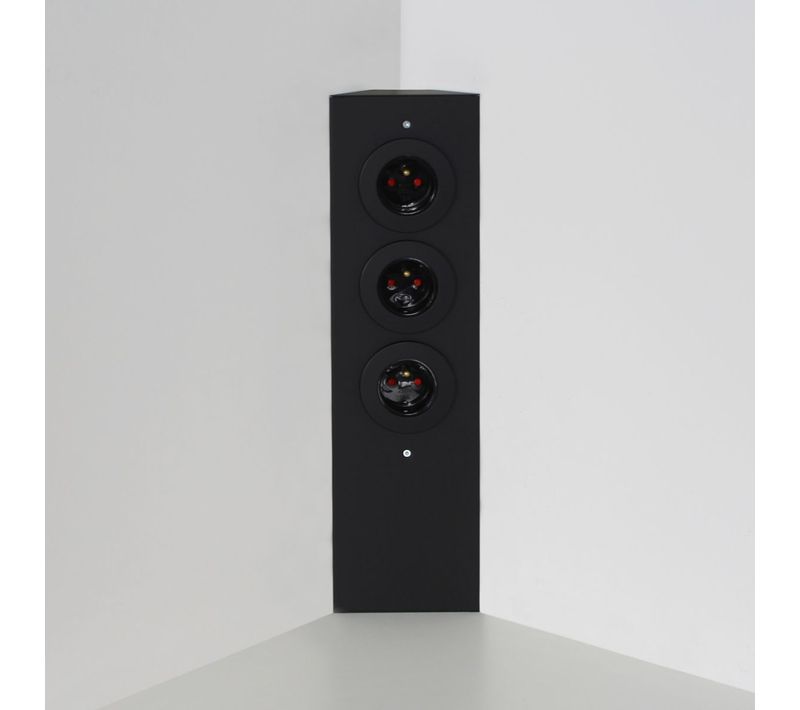 Prise Cuisine Esquina - Bloc 3 Prises Soft Touch Noir