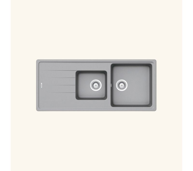 Évier Granit Gris Schock Element 2 Bacs 1 Égouttoir