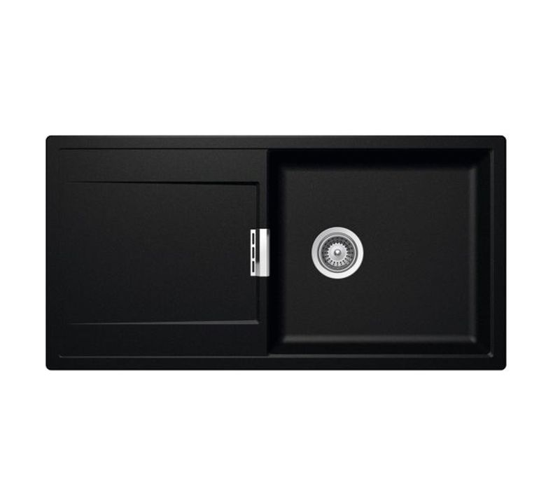 évier Granit Noir Intense Luisina Forte 1 Grand Bac 1 égouttoir