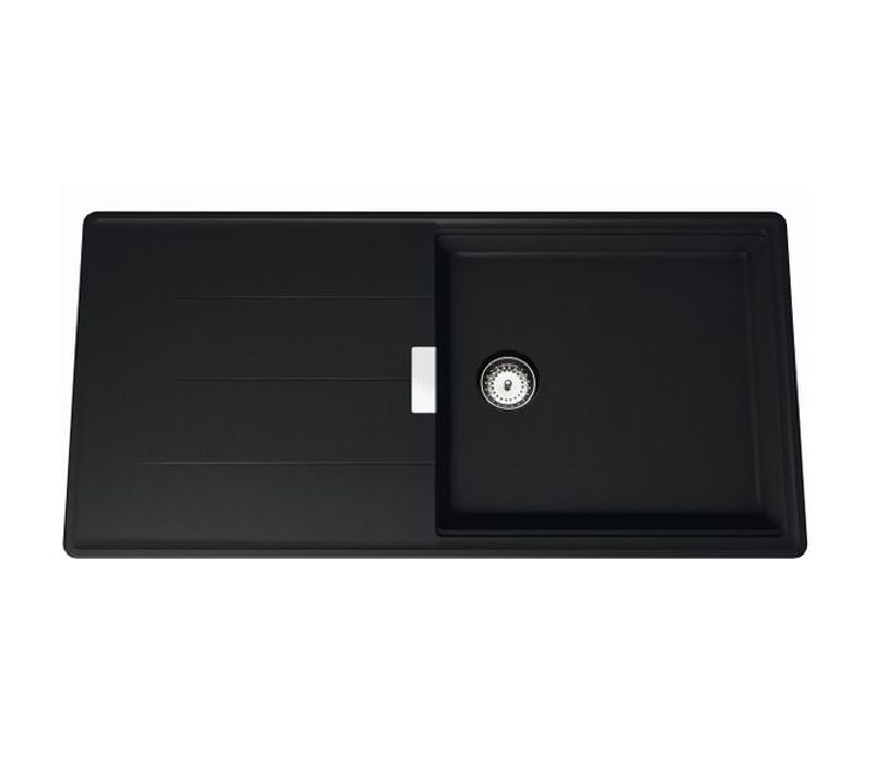 Évier Granit Noir Intense Luisina Teatro 1 Grand Bac 1 Égouttoir