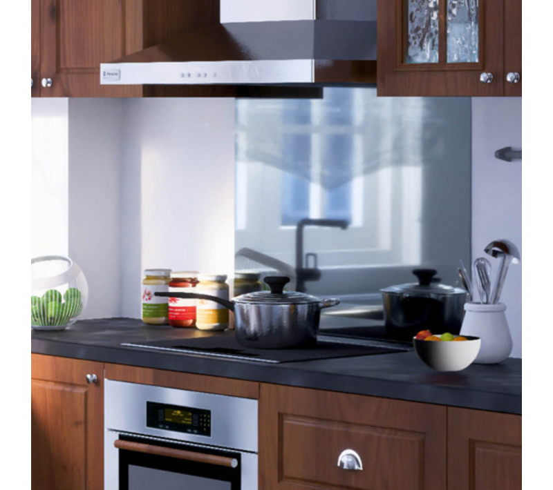 Crédence Cuisine Fond De Hotte Verre Premium - Miroir L 90 X H 70 Cm