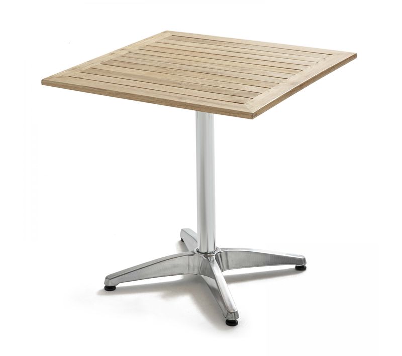 Table De Jardin Carrée Aluminium Et Bois Times Square