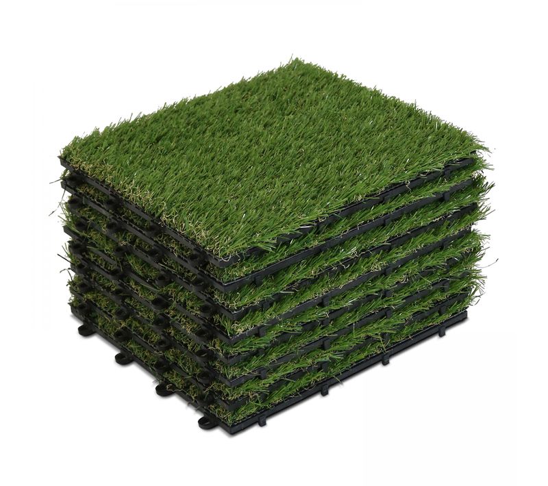 Lot De 8 Dalles Clipsables En Gazon Artificiel Arena