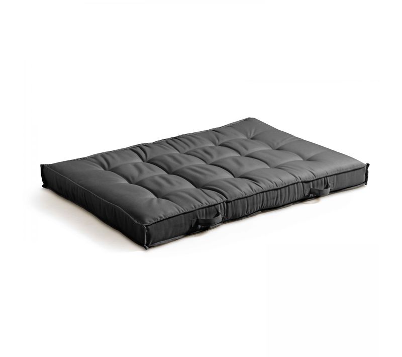 Coussin Pour Palette Matelassé Anthracite 120x80cm