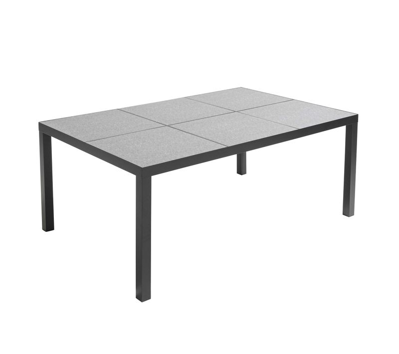 Table De Jardin 10 Places En Aluminium Céramique Gris