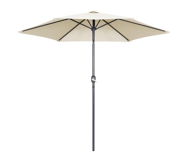 Parasol Droit 3m Inclinable à Manivelle En Aluminium écru Matera
