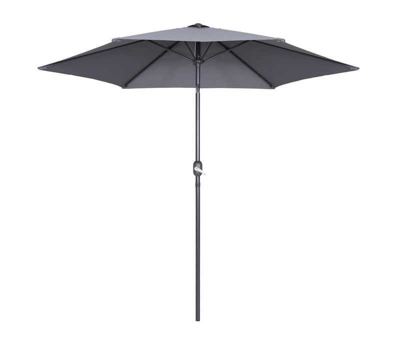 Parasol Droit 3m Inclinable à Manivelle En Aluminium Gris Anthracite