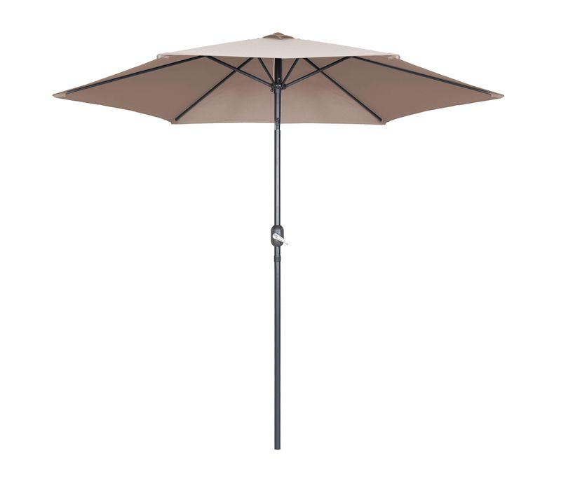 Parasol Droit 3m Inclinable à Manivelle En Aluminium Taupe Matera