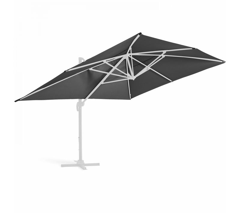 Toile Pour Parasol Déporté 4x3m Anthracite Caserta