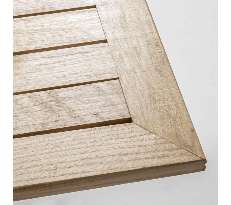 Table De Jardin Carré Plateau Bois Et 2 Chaises En Résine Times Square