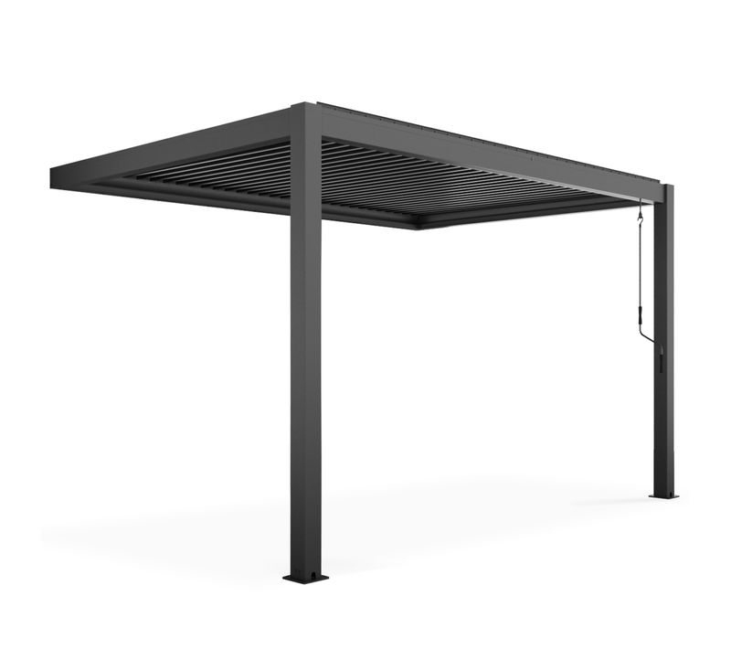 Pergola Bioclimatique Adossée Aluminium 3 X 4 X 2.57 M Oia