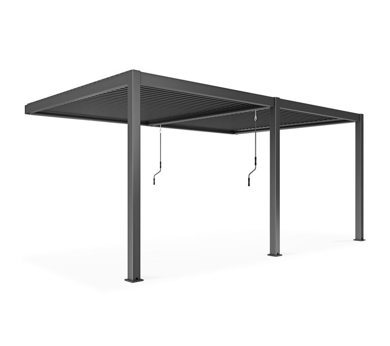 Pergola Bioclimatique Adossée Aluminium 6 X 3 X 2.57 M Oia