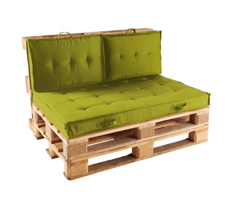 Pack Salon De Jardin Palettes Et Cousinage Vert Kaki