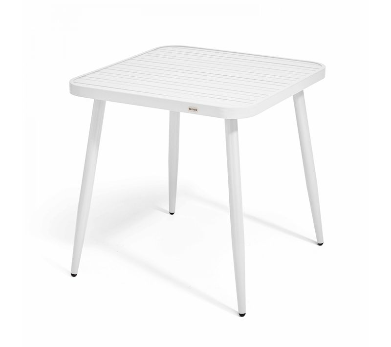 Table De Jardin Carrée En Aluminium Blanc Bristol