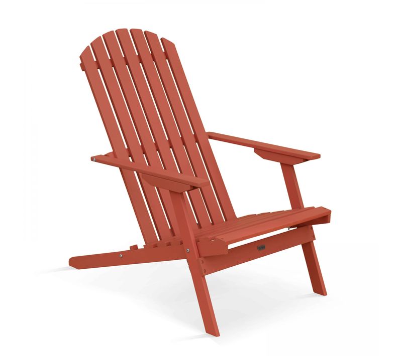Fauteuil Relax Pliant En Bois D'eucalyptus Terracotta Calgary