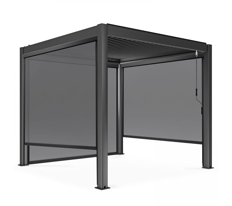 Pergola Bioclimatique Autoportée 3x3m Et 3 Stores 2,66 X 2,34 M Athenes