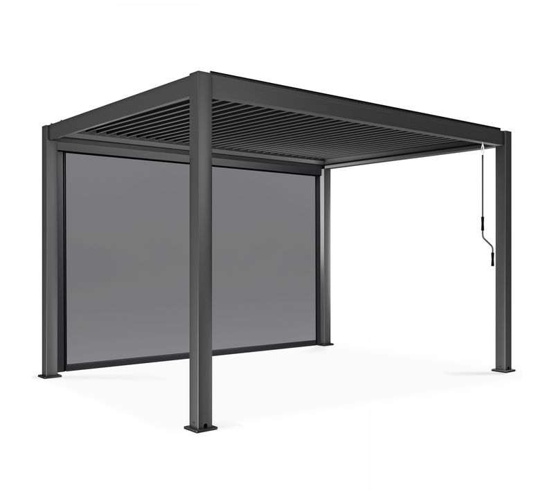 Pergola Bioclimatique 3x4m Autoportée Avec 1 Store 3,73 X 2,34 M