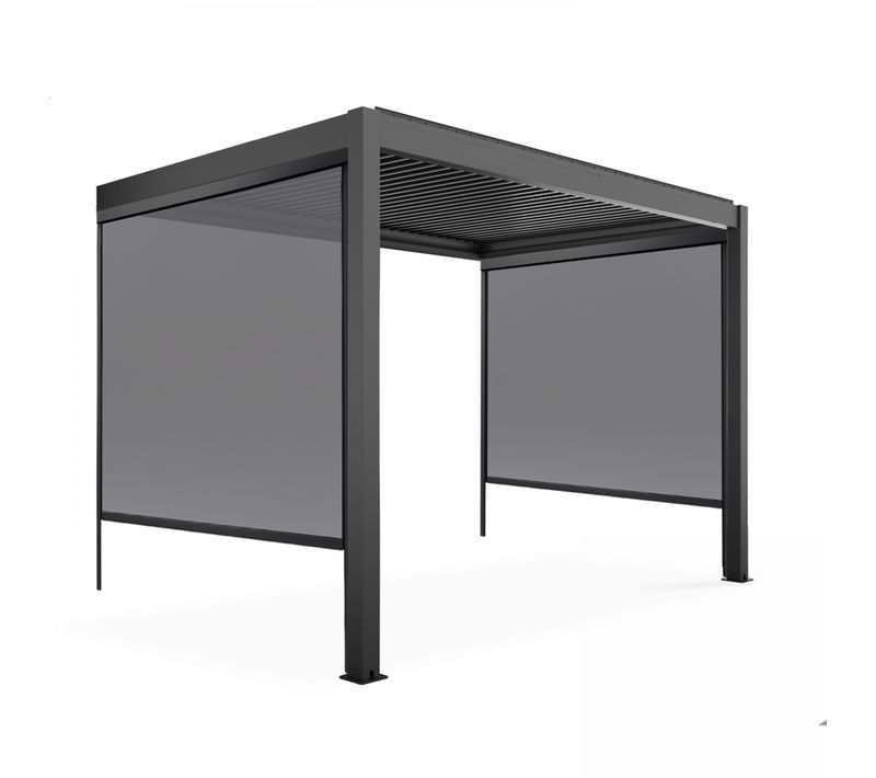 Pergola Bioclimatique Adossée 3x3m Et 2 Stores 2,66 X 2,34 M