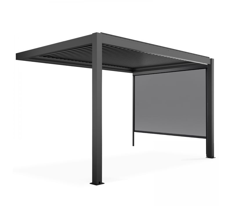 Pergola Bioclimatique Adossée 3x4m Et 1 Store 2,66 X 2,34 M