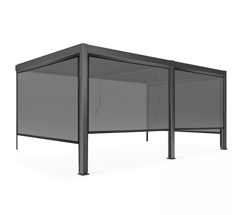 Pergola Bioclimatique Adossée 3x6m Et 4 Stores 2,66 X 2,34m