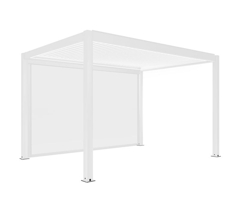 Pergola Bioclimatique Autoportée Motorisée Éclairée 3 X 4m Et 1 Store