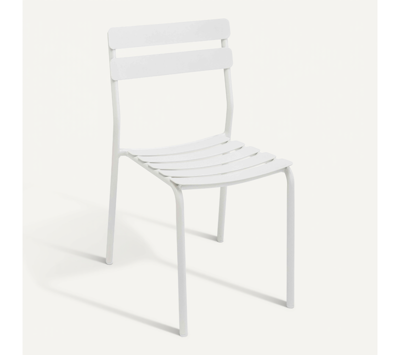 Chaise De Terrasse En Aluminium Blanche Almada