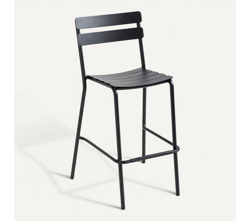 Chaise Haute De Terrasse Noire Almada