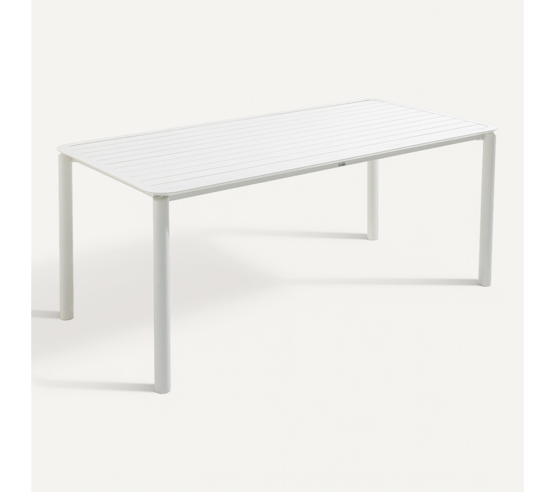 Table De Terrasse Rectangulaire En Aluminium Blanche Almada