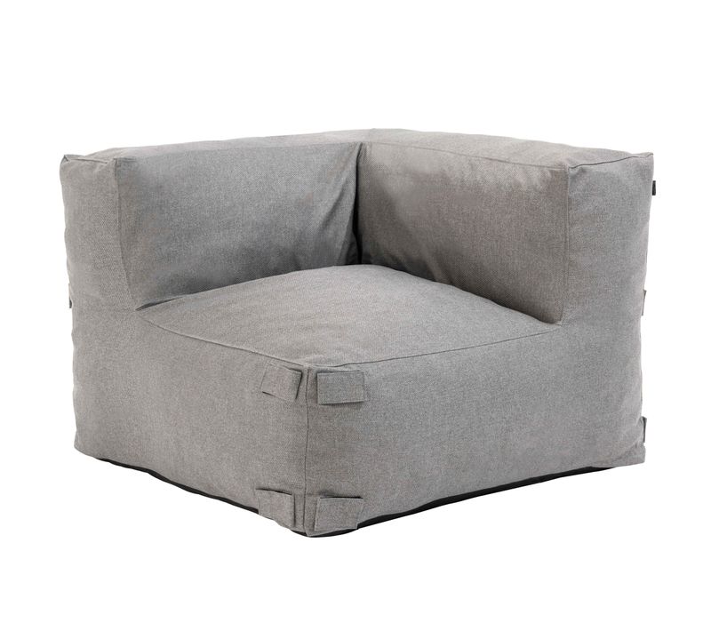 Fauteuil D'angle Pour Canapé Modulable Gris - Mixi