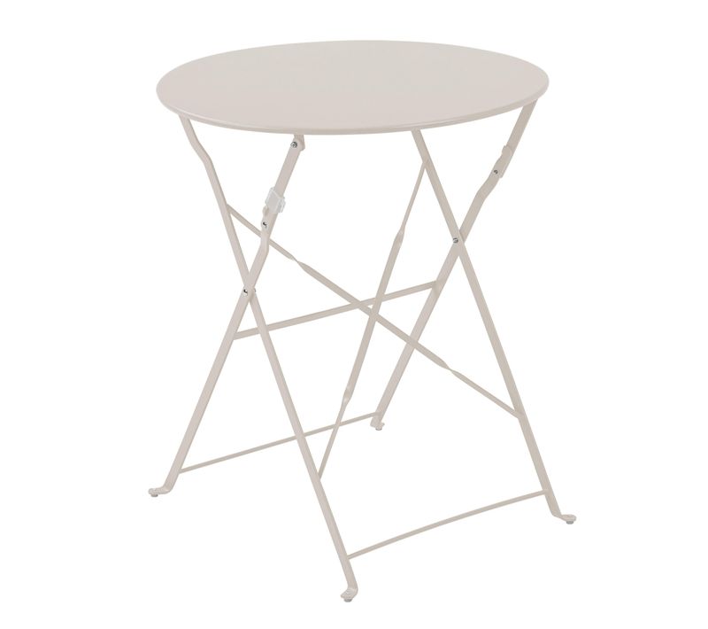 Table Pliante En Acier Beige Clair