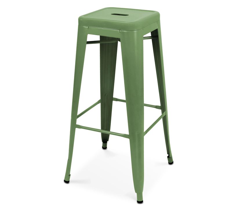 Tabouret De Bar En Métal Mat Vert Cactus
