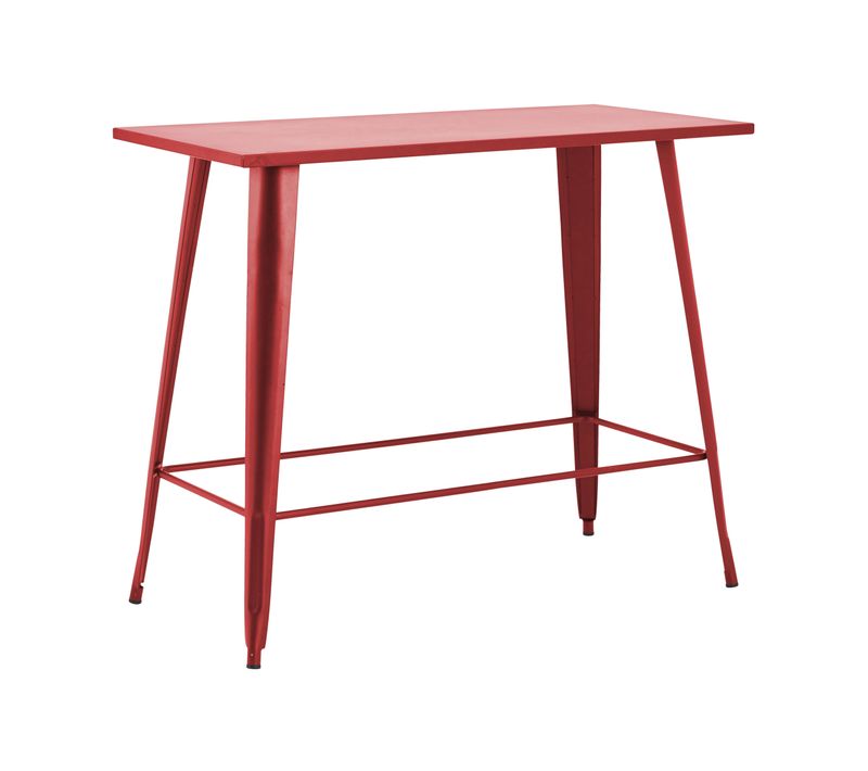Table Haute De Jardin En Acier Rouge New York